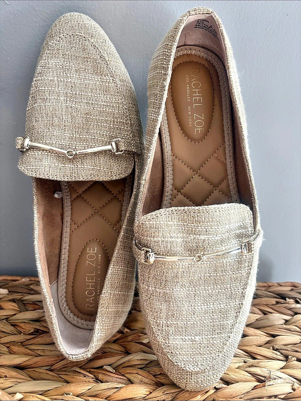 Rachel Zoe loafer Textile Loafers in Beige Size 8.5M